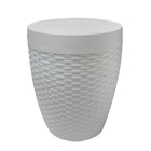 Modern Homes 7L Round Bath Bin - White-Durable and easy to clean