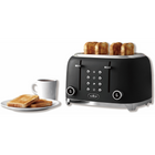 Salton NuRetro Digital 4 Slice Toaster - Midnight Black-Anti-slip feet and built in cord wrap keep the toaster stable and your work surface uncluttered.