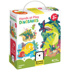 Banana Panda Hands at Play Dinosaurs 4 Puzzle Set-Dino-Sized Puzzle Play for Little Ones - kids enjoy big play value with a set of four progressive jigsaw puzzles with piece counts that go from 9 pieces on the smallest up to 35 pieces on the largest