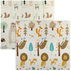Qaba Baby Play Mat 77" L x 69" W - Extra Large Double Sided Foldable Crawling Mat - Animal Theme-Double-sided animal-themed Baby Play Mat sparks curiosity and learning 