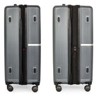 Air Canada Laurentian 28" Hardside Checked Luggage - 360-Degree Spinner - Charcoal-Interlocking zipper pullers, protective side feet and top and side grip handles support practical travel use