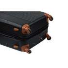 Champs Vintage 2-Piece Hardside Luggage Set - 4-Wheeled & Expandable - Black-Expandable on the 29"