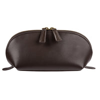 Gry Mattr Vegan Leather Dome Pouch - Small - Chocolate Brown-Smooth vegan leather material