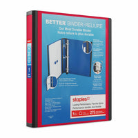 Staples Better Binder - 1" - Red-Longer lasting, easier to use