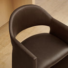Modway Talia 37" Vegan Leather Counter Stool - Espresso-Wide Angular Armrests