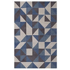 Modway Kahula Geometric Triangle Mosaic Area Rug - 8 ft W x 10 ft L - Blue White/Grey-Geometric Triangle Mosaic Area Rug