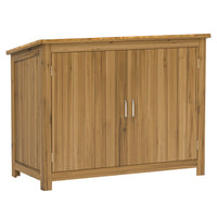 Outsunny Wooden Garden Shed - 43" x 20" x 34"-Compact size fits snugly in small gardens or patios
