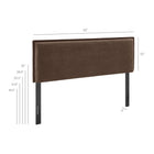 Modway Camille Upholstered Linen Blend King Size Headboard - Cocoa-Removable Slipcover
