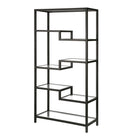 Hudson&Canal Johann 68"H Bookcase - Blackened Bronze-Clean with a soft, dry cloth and no harsh chemicals or abrasive cleaning materials