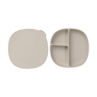 b.box Silicone Plate + Lid - Latte-Deep curved edges for easy scooping and less mess