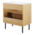 Modway Chaucer 30" Bathroom Vanity - Oak/White-Assembly Required