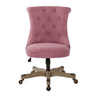 Hannah Tufted Office Chair, Orchid -Armless