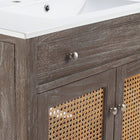 Modway Lilo 36" Bathroom Vanity - Grey/White-8" Centerset Faucet Holes