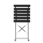 Lausaint Bistro Folding 3-Piece Patio Set - Black-Thoughtful design - The outdoor table and chairs come with plastic feet to prevent scratching the floor and reduce noise. Normally, you only need to wipe it with a damp cloth.