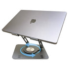 Uncaged Ergonomics RISE Swivel Adjustable Laptop Stand with Riser - Silver-Swivels both clockwise and counter clockwise