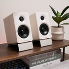 Edifier M60 Hi-Res Wireless Audio Touch Control Multimedia Bluetooth Speaker - White-The top-mounted touch panel includes an automatic backlight that activates when a hand approaches and turns off automatically. Simple touch and swipe gestures enable effortless control of the speaker.