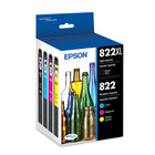 Epson T822 Ink Cartridge Combo Pack - High Capacity Black/Standard Capacity Colour CMY-Better quality than the lab
