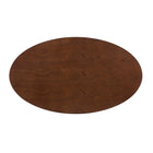 Modway Verne 48" Oval Dining Table - Gold Walnut-Polished Gold Metal Pedestal Base