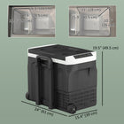 Outsunny 12 Volt Car Fridge Refrigerator with LED Light-Adjustable temperature from -4℉ to 68℉ (-20 to +20℃) on LED panel