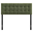 Modway Emily Fabric Upholstered Queen Size Headboard - Foliage-Seven Mounting Positions