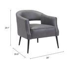 Zuo Berkeley Accent Chair - Vintage Grey-6