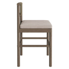 Modway Eleni Outdoor Teak Wood Counter Stools 2-Piece Set - Weathered Grey/Pebble-Simple Assembly