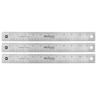 Westcott 12" Stainless Steel Office Ruler With Non Slip Cork Base - 3 Pack-Nearly indestructible, warp-free, bend-resistant stainless steel ruler