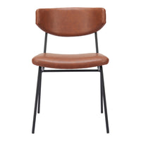 Zuo Charon Dining Chair - Vintage Brown - Set of 2-Plush and durable faux leather fabric