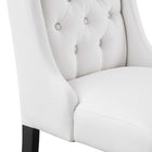Modway Baronet Button Tufted Fabric Dining Chair - White-8