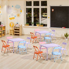 Homy Casa Kid's 5-Piece Table & Chairs Set-Versatile Usage - Perfect for home dining, study areas, playrooms, or outdoor use, adding convenience and style wherever needed.