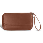 Champs Onyx Leather Multi Passport Case - Brown-3-way zip closure