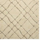 Modway Jubilant Verona Abstract Geometric Shag Area Rug - 5 ft W x 8 ft L - Creame/Beige-Distinctive High-Low Texture