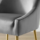 Modway Discern Upholstered Performance Velvet Dining Chair - Grey-Velvet Polyester Upholstery
