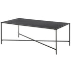 Hudson&Canal Henley 48"W Rectangular Coffee Table with Metal Top - Blackened Bronze-Table has a weight capacity of 60 lbs