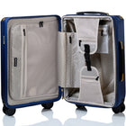 Champs Luxe 3-Piece Luggage Set - Navy-Telescopic Handle