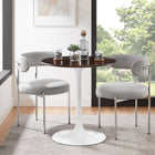 Modway Lippa 28" Round Wood Dining Table - White Cherry Walnut-Chip-Resistant Metal Pedestal Base