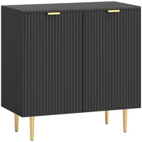HOMCOM 31.5" L Sideboard Buffet Cabinet - Black-Large 2-tier cabinet holds daily accessories and utensils