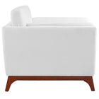 Modway Chance Upholstered Fabric Armchair - White-Dense Foam Padded Cushions