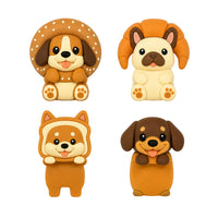 Artikl Peek-a-Pals - Pawstry Pals - 4 Pack-Includes four Peek-a-Pals decorative figurines