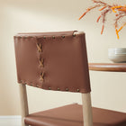 Modway Dover Wood Vegan Leather Dining Side Chairs - Natural - 2 Pack-10