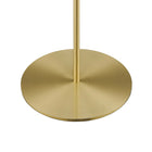 Modway Reprise Glass Sphere Glass and Metal Floor Lamp - White Satin Brass-Dimmable (Switch Not Included)