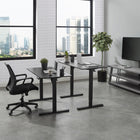 Work Zone Serrano 48" Height Adjustable Sit Stand Desk - Black-Quick and easy flexible stopping points from lowest to highest position (29.7” to 47.5”)
