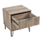 Manhattan Comfort DUMBO 20.07" Modern 2-Drawer Nightstand - Rustic Grey-Perfect for Bedside Storage, Lamps or Display Items