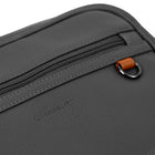 CHAMPS Onyx Collection Leather Camera Bag - Black-Front D-ring