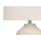 Monarch Specialties 26" H Table Lamp - Cream Ceramic / Ivory / Cream Shade-Assembled dimensions: 16 in. L x 16 in. W x 25 in. H. base: 9.25 in. L x 9.25 in. W x 13.5 in. H. shade: 16 in. L x 16 in. W x 10.5 in. H
