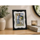 Splash Photo Frame - 4" W x 6" H - Black/White-Desktop or Tabletop
