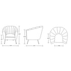 Manhattan Comfort Rosemont 32.28" Mid-Century Modern Velvet Upholstered Accent Chair - Green and Gold - 2 Pack-Upholstered in Luxurious Velvet with High Density Foam Filled Padding
