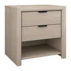 Hudson&Canal Clarice Rectangular Nightstand - 24" W - Alder White-Modern contemporary design for your bedroom, guest spaces, or anywhere you need a little extra storage