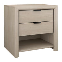 Hudson&Canal Clarice Rectangular Nightstand - 24" W - Alder White-Modern contemporary design for your bedroom, guest spaces, or anywhere you need a little extra storage