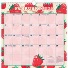 DateWorks 2026 16-Month Spiral Wall Calendar - 12" x 12" - Cute Fruits - English-Organizational/Family